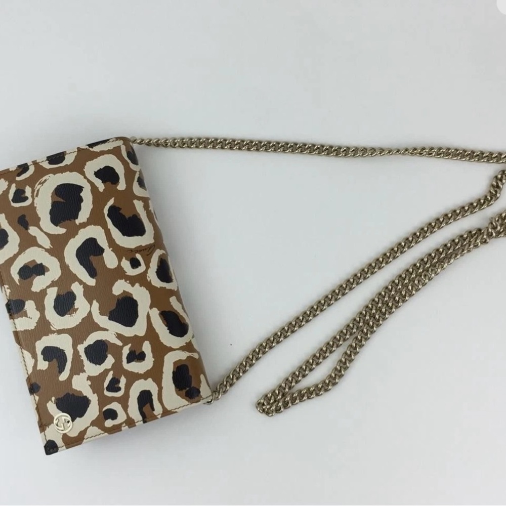 Gucci Brown and Black Clutch with Chain Strap - Picture 6 of 7